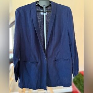 Old Navy Deep Blue Women's One Button Blazer, XL